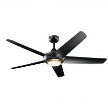 Kichler 330089SBK - Kapono 52 inch LED Ceiling Fan in Satin Black with Frosted White Polycarbonate Lens