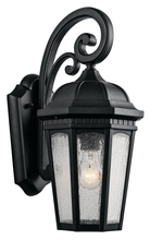 Kichler 9033BKT - Courtyard 17.75" 1 Light Outdoor Wall Light with Clear Seeded Glass in Textured Black