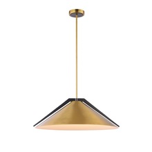 Artcraft AC11914BR - Baltic Collection 3-Light Pendant Brass and black