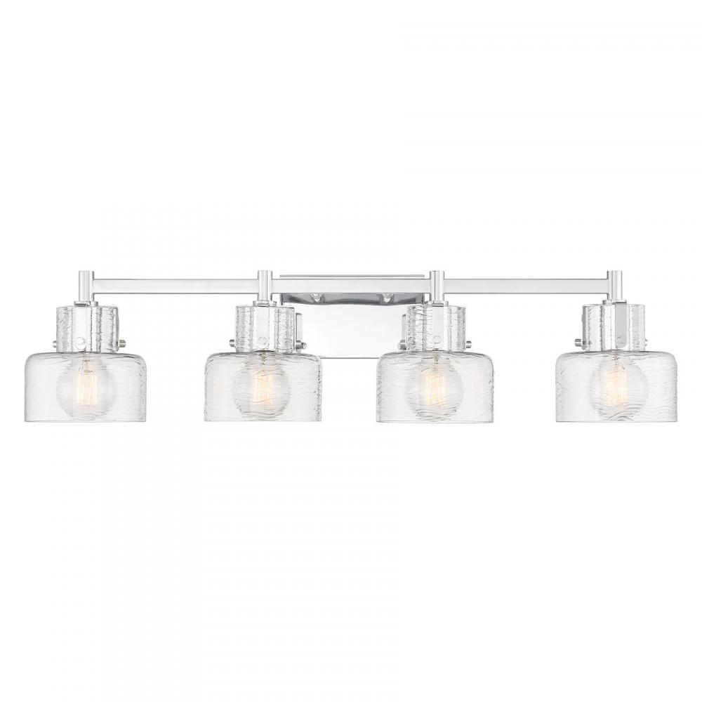 Dover 4-Light Bathroom Vanity Light in Chrome