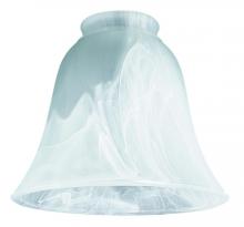 American De Rosa Lamparts G4919 - FAUX ALABASTER BELL GLASS SHADE -2-1/4 FITT