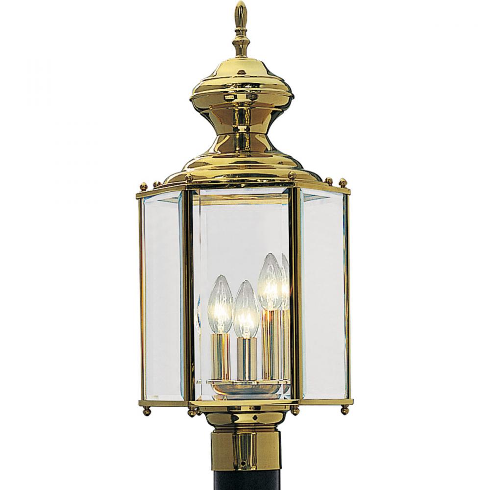 BrassGUARD Collection Three-Light Post Lantern