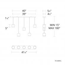 WAC US PD-68905L-AB - Banded Chandelier Light