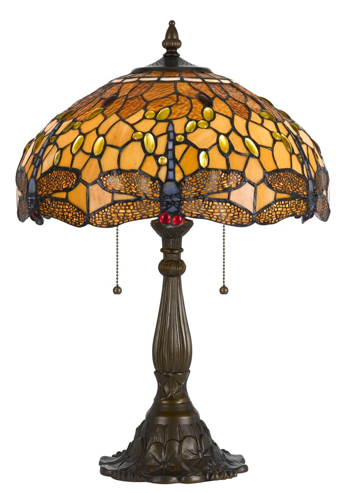 23" Height Zinc Cast Table Lamp in Antique Brass