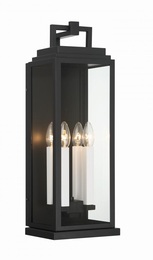 Aspen 4 Light Matte Black Outdoor Sconce