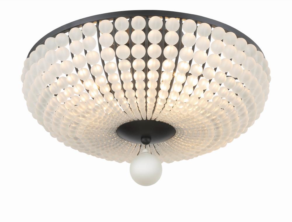 Bella 4 Light Matte Black Semi Flush Mount