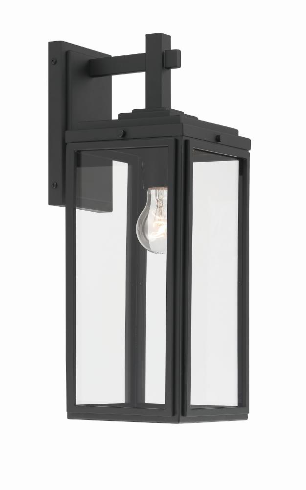 Byron 1 Light Matte Black Outdoor Sconce