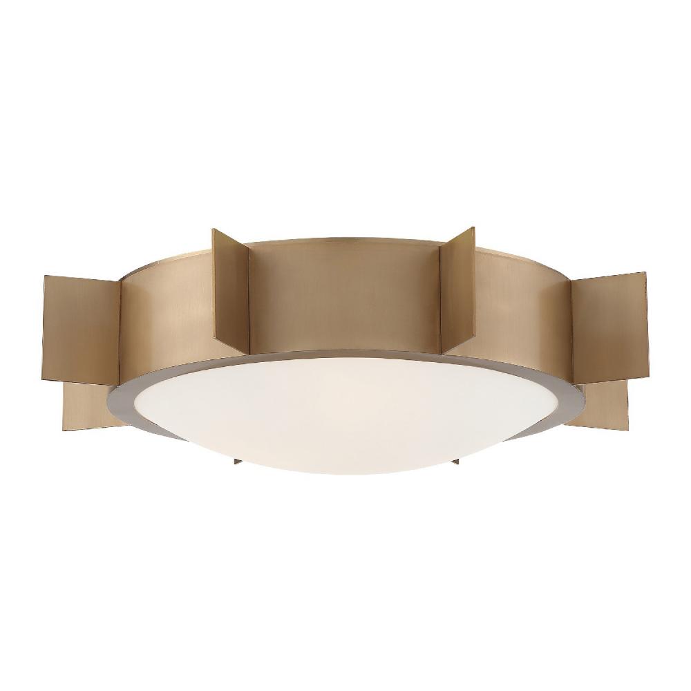 Solas 3 Light Vibrant Gold Flush Mount