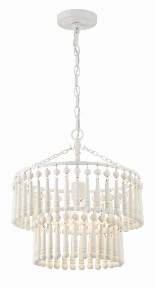 Tiana 1 Light Matte White Pendant