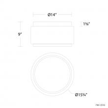 Modern Forms US Online FM-12516-27-BK - Preston Flush Mount Light