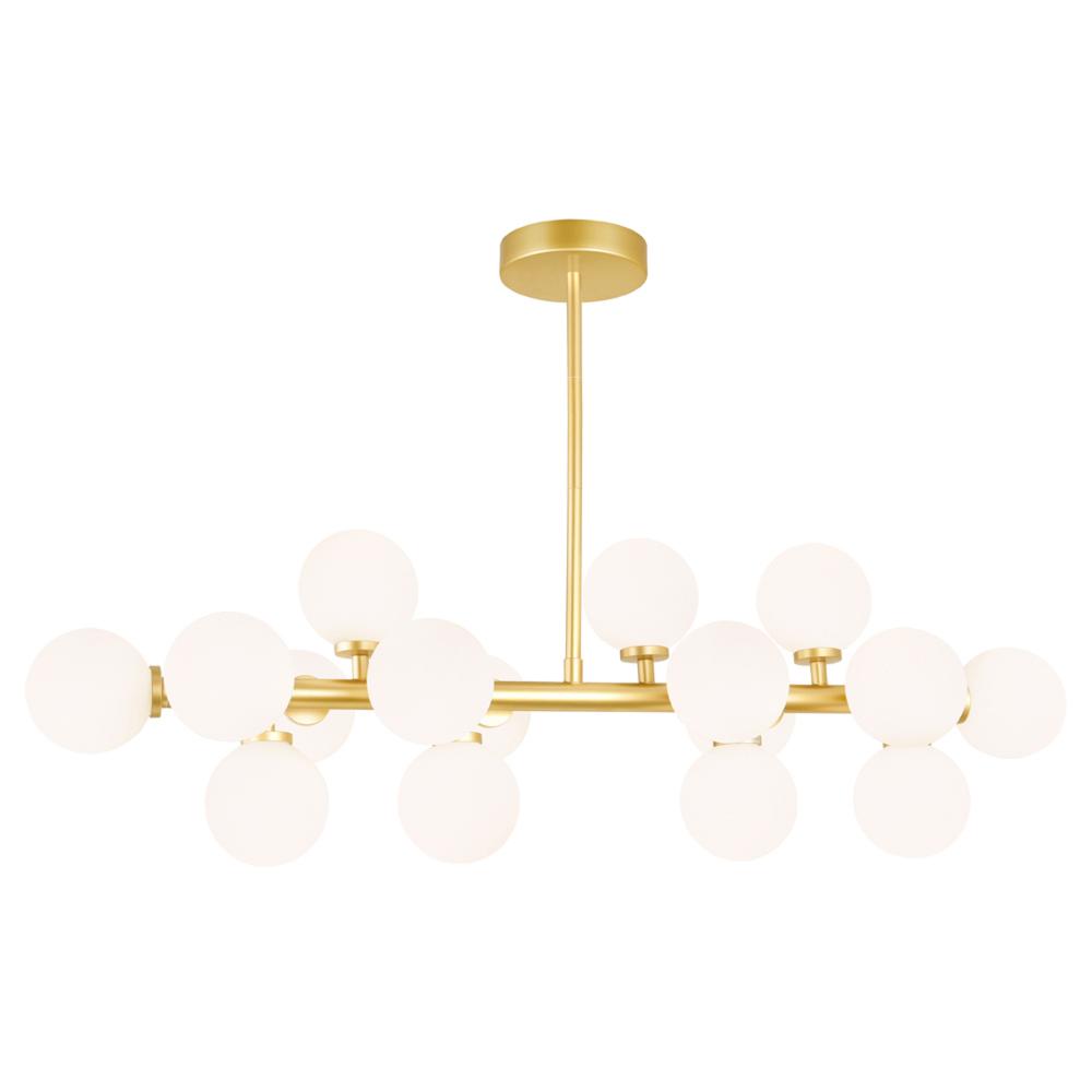 Arya 16 Light Chandelier With Satin Gold Finish