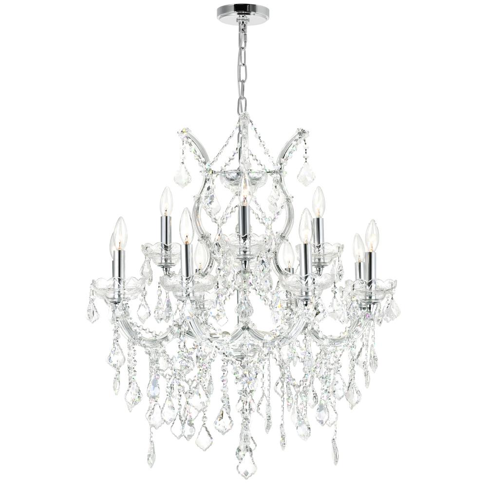 Maria Theresa 13 Light Up Chandelier With Chrome Finish