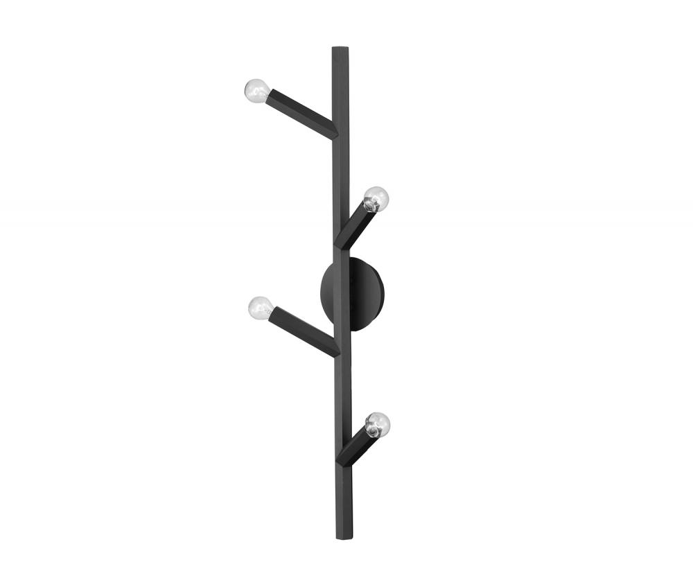 The Oaks Collection Black 4 Light Wall Sconce
