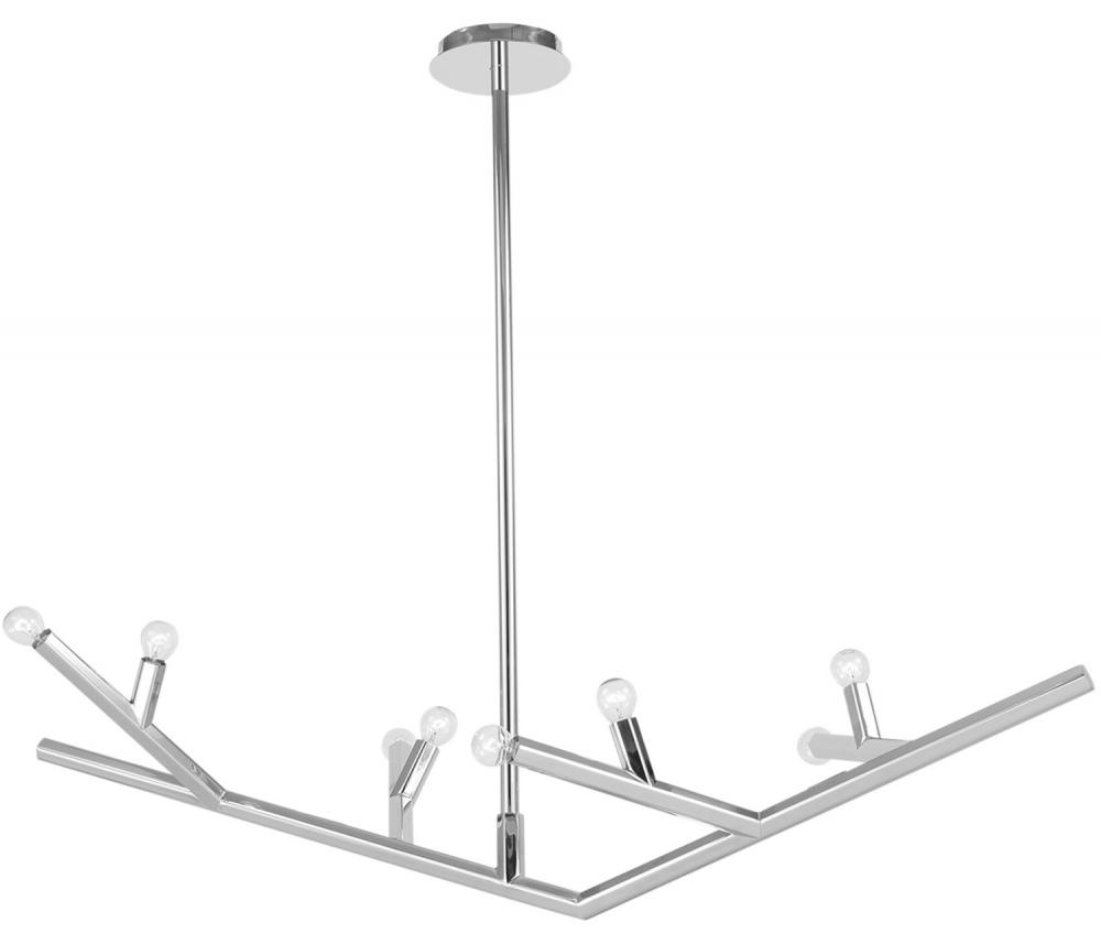 The Oaks Collection Polished Nickel Linear 8 Light Fixture