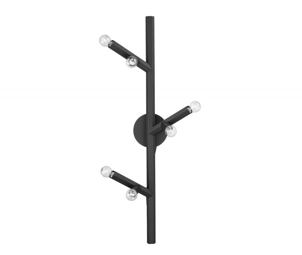 The Oaks Collection Black 6 Light Wall Sconce