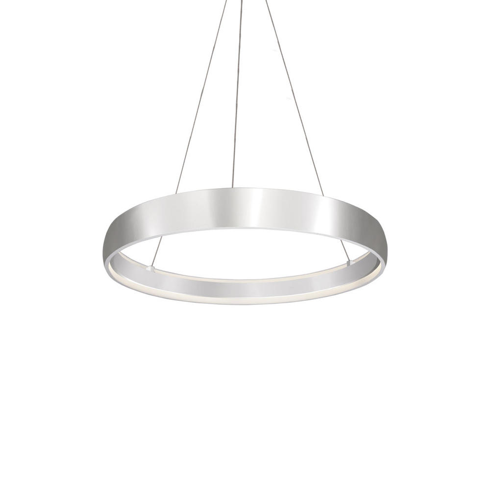 Halo 35-in Brushed Silver LED Pendant