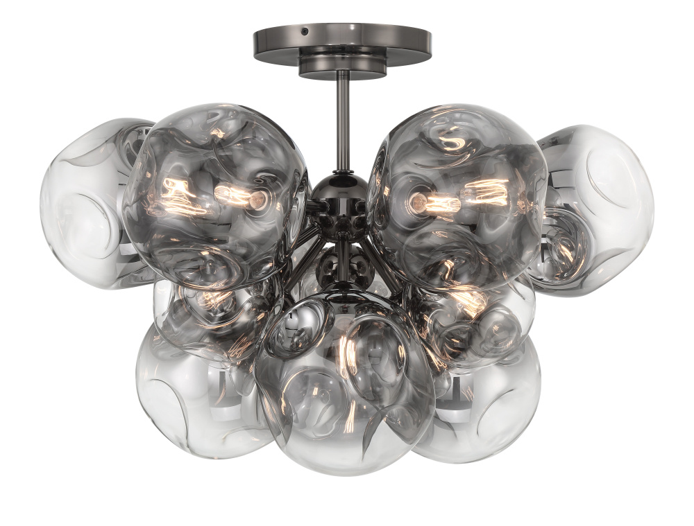 12 LIGHT SEMI FLUSH