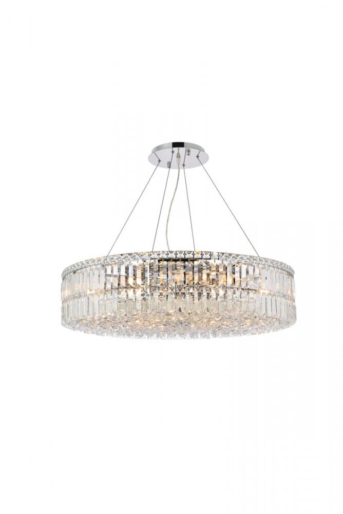 MaxIme 18 Light Chrome Chandelier Clear Royal Cut Crystal