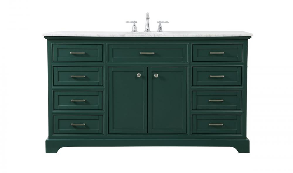 60 inch Single bathroom vanity in green