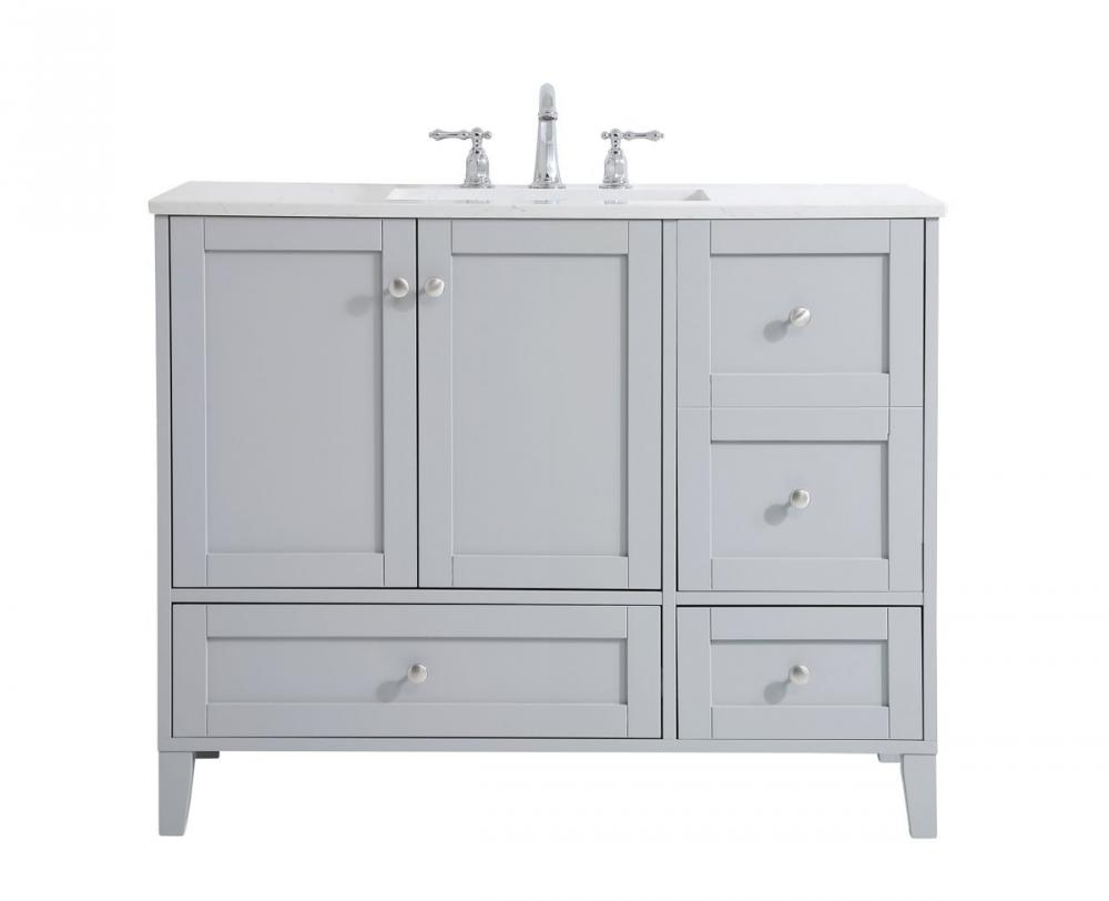 42 Inch Single Bathroom Vanity in Grey