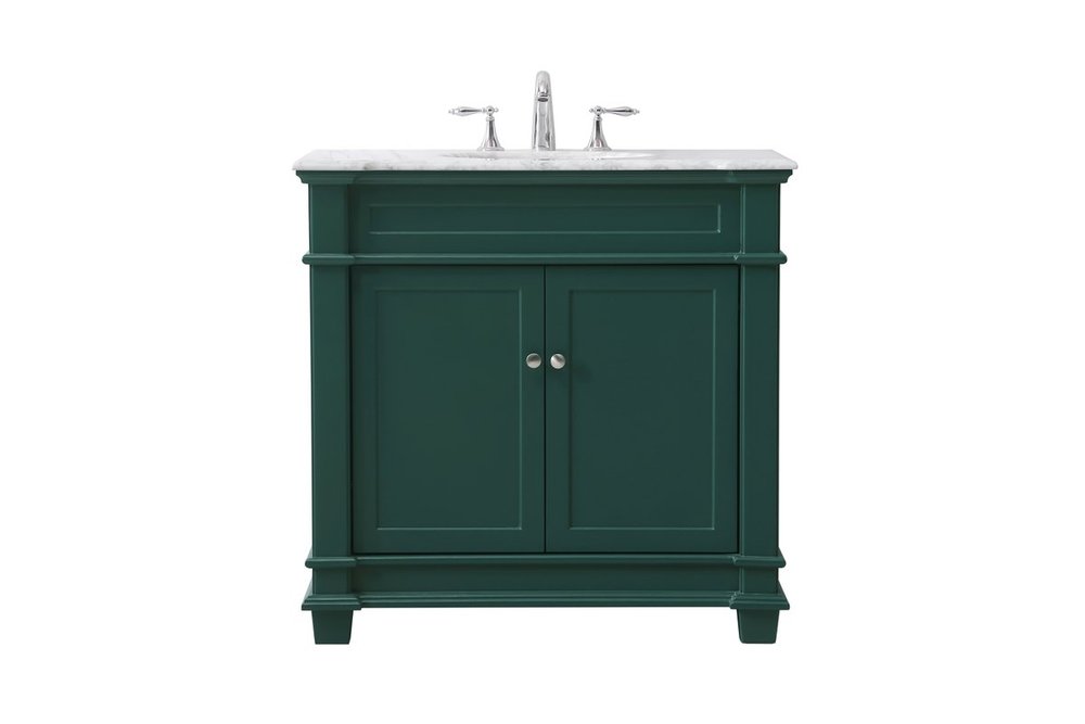 36 Inch Single Bathroom Vanity Set in Green