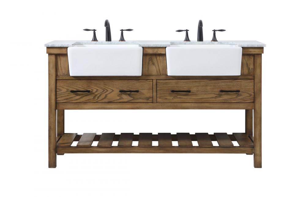 60 inch double bathroom vanity in green