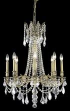 Elegant 9208D24FG/RC - Rosalia 8 Light French Gold Chandelier Clear Royal Cut Crystal