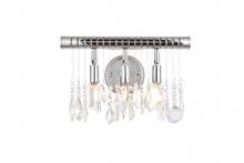 Elegant V3100W16C/RC - Chorus Line 3 Light Chrome Wall Sconce Clear Royal Cut Crystal