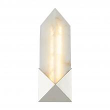 Alora Lighting WV323112PNAR - Caesar 12-in Polished Nickel/Alabaster LED Wall/Vanity