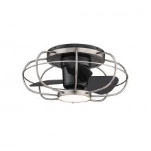 WAC Smart Fan Collection F-096L-BN/MB - Aella Brushed Nickel/Matte Black with Luminaire