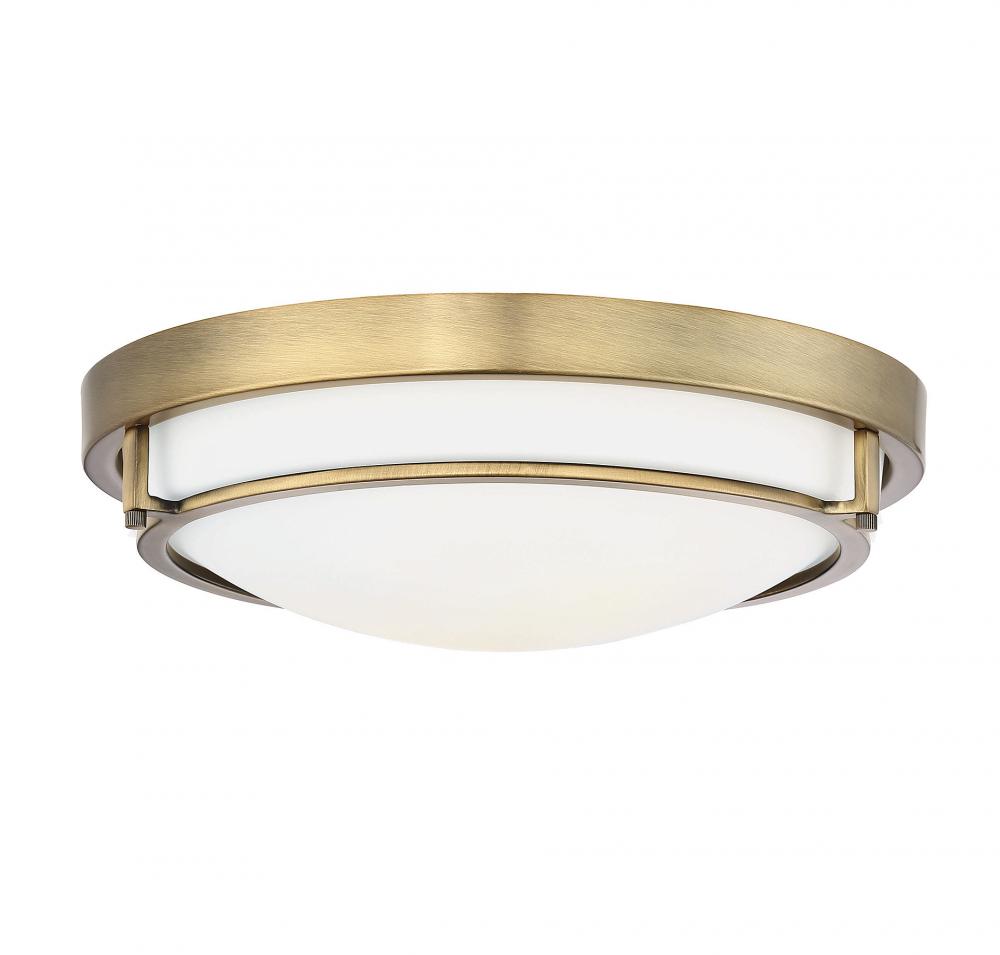 2-Light Ceiling Light in Natural Brass