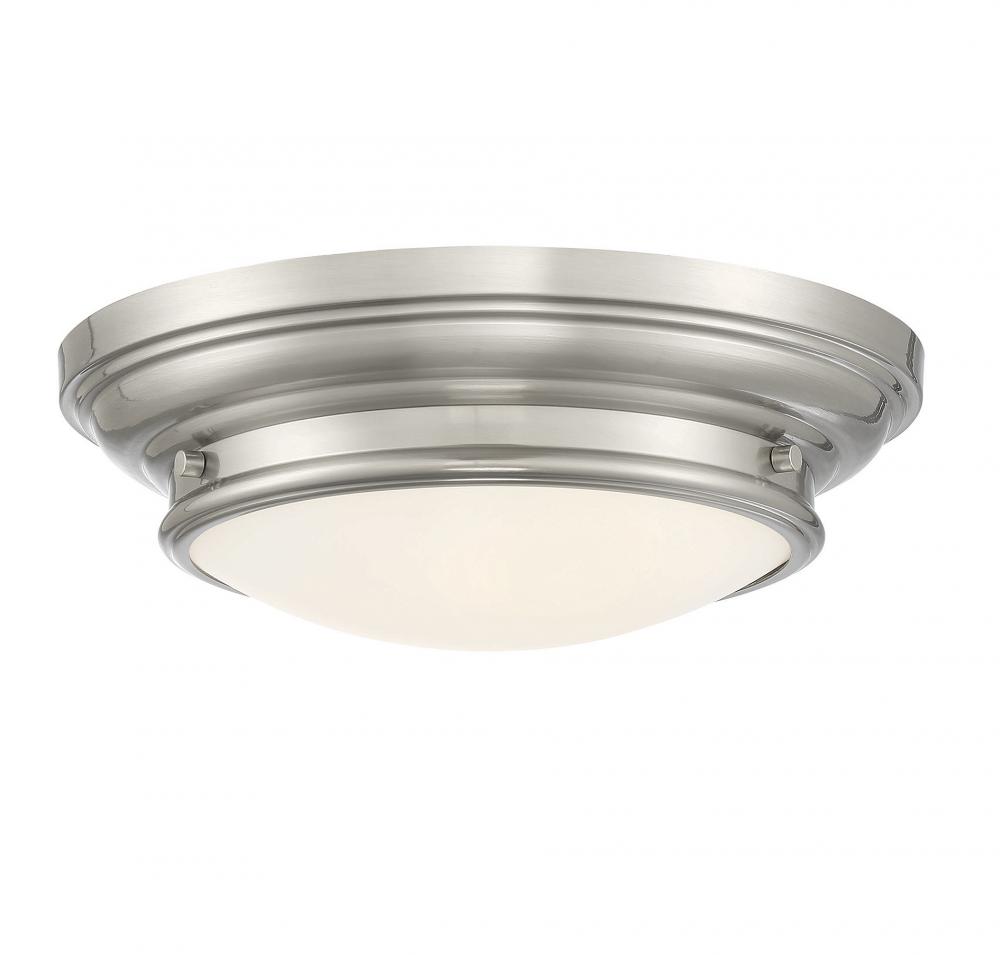 2-Light Ceiling Light in Brushed Nickel