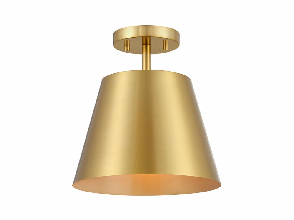 1-Light Ceiling Light in Natural Brass