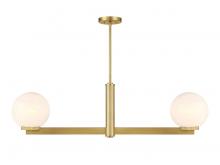 Savoy House Meridian M100124NB - 2-Light Linear Chandelier in Natural Brass