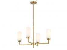 Savoy House Meridian M100129NB - 4-Light Chandelier in Natural Brass