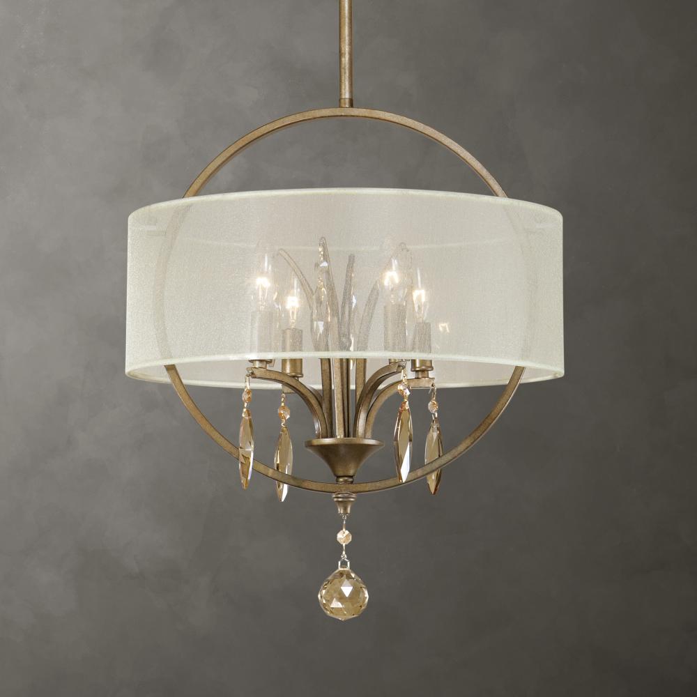 Uttermost Alenya 4 Light Fabric Drum Pendant